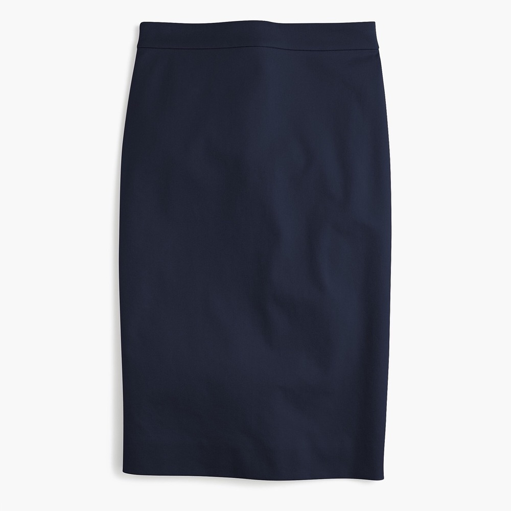 J Crew Cotton Pencil Skirt | Navy